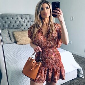 A.L.C Floral Smocked Dress